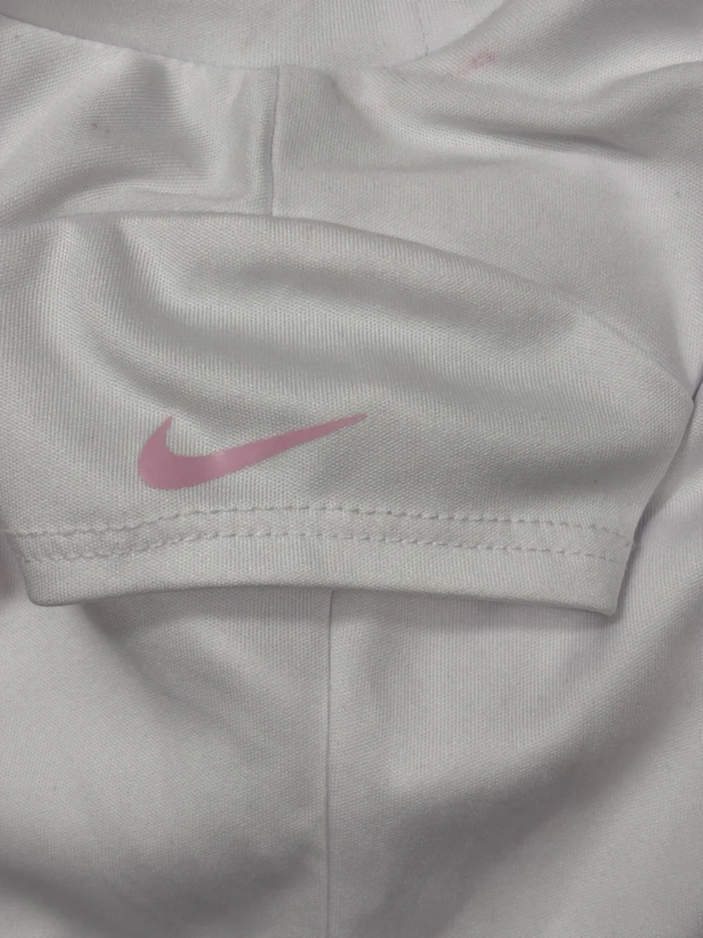 Nike Just Do It White Dri-Fit Tee with Pink & Blue Graphic Multi-Swoosh Shorts - Picture 4 of 12
